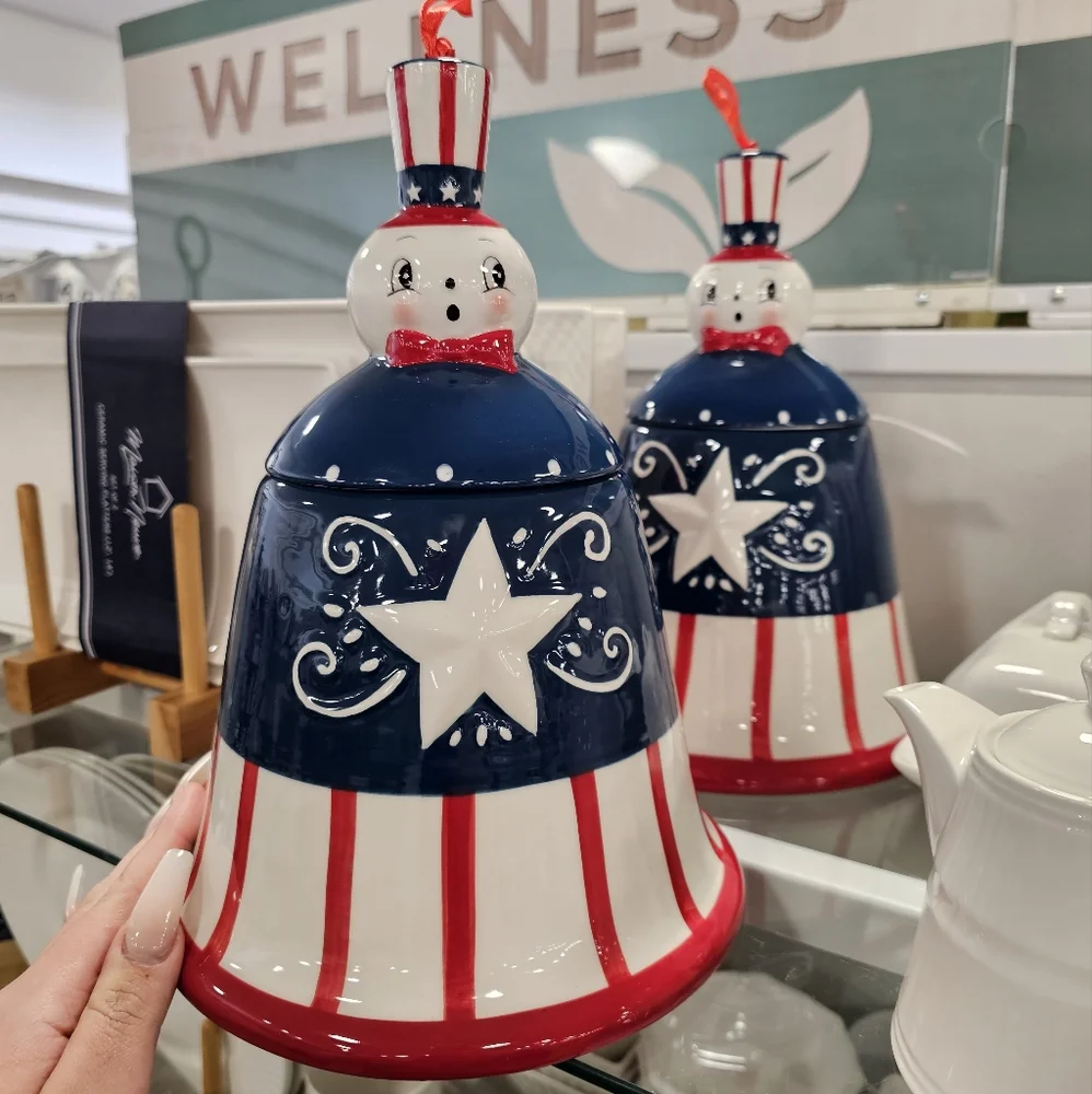 JOHANNA PARKER PATRIOTIC BELL CANISTER - Picture 1 of 1